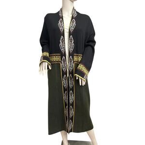 Max Sport Long Open Front Wool Blend Cardigan Sweater Size Large